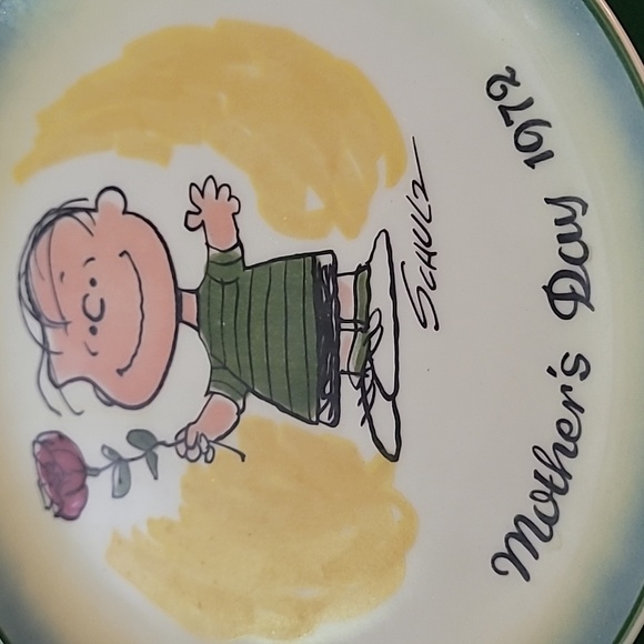 VINTAGE PEANUTS MOTHERS DAY PLATE LINUS - Picture 4 of 5